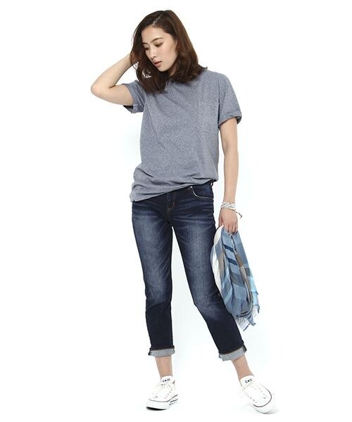 BARNYARDSTORM（バンヤードストーム）の「シガレットスキニーデニムパンツ（パンツ・レディース・インディゴ/ダークブルー・00/0/1/2）」の3枚目の写真