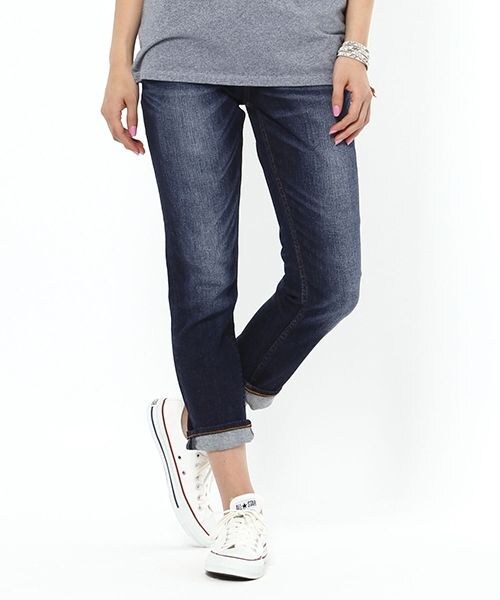 BARNYARDSTORM（バンヤードストーム）の「シガレットスキニーデニムパンツ（パンツ・レディース・インディゴ/ダークブルー・00/0/1/2）」の2枚目の写真