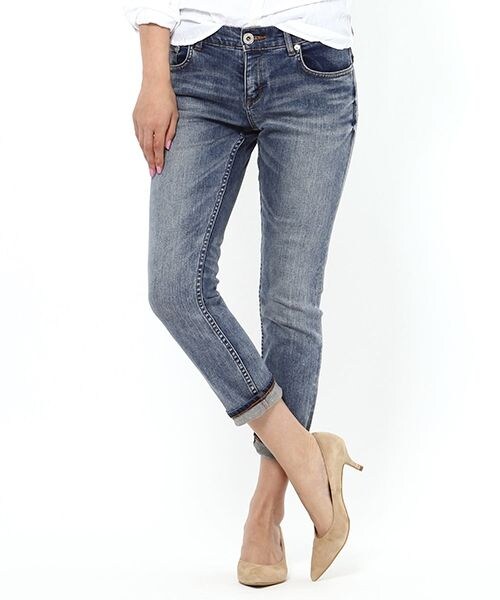 BARNYARDSTORM（バンヤードストーム）の「シガレットスキニーデニムパンツ（パンツ・レディース・インディゴ/ダークブルー・00/0/1/2）」の4枚目の写真