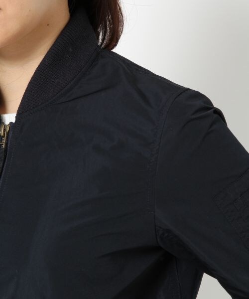 BLISS POINT Womens（ブリスポイント ウイメンズ）の「メモリータフタMA-1（ジャケット/アウター・レディース・ホワイト/ネイビー/カモフラ・Ｍ/Ｌ）」の8枚目の写真