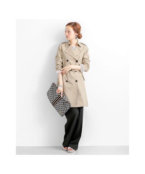 URBAN RESEARCH(アーバンリサーチ)の「トレンチコート(ジャケット/アウター・レディース・BEIGE/NAVY・FREE)」の6枚目の写真