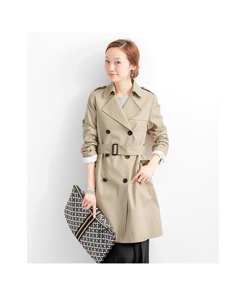 URBAN RESEARCH(アーバンリサーチ)の「トレンチコート(ジャケット/アウター・レディース・BEIGE/NAVY・FREE)」の3枚目の写真