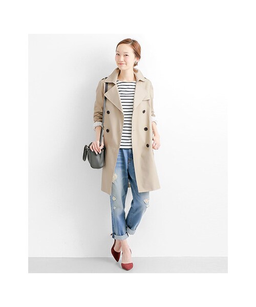 URBAN RESEARCH(アーバンリサーチ)の「トレンチコート(ジャケット/アウター・レディース・BEIGE/NAVY・FREE)」の7枚目の写真