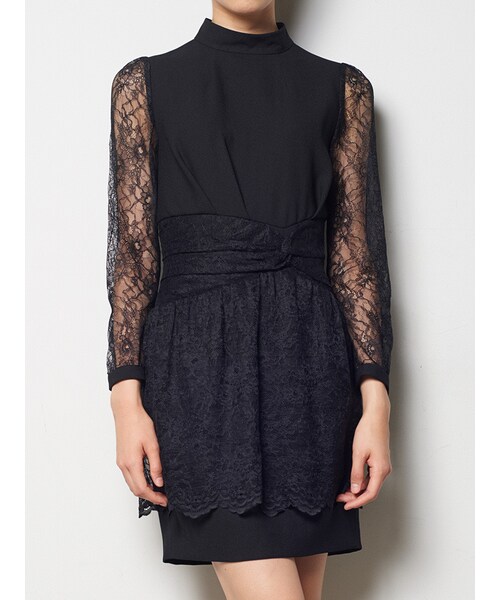 BORNY（ボルニー）の「レースケリードレス（ワンピース/ドレス・レディース・ブラック/ヌード・S/M）」の4枚目の写真