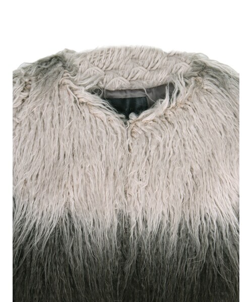 BORNY（ボルニー）の「ヴィーガンファーブルゾン（ジャケット/アウター・レディース・グレー/ベージュ・F）」の14枚目の写真