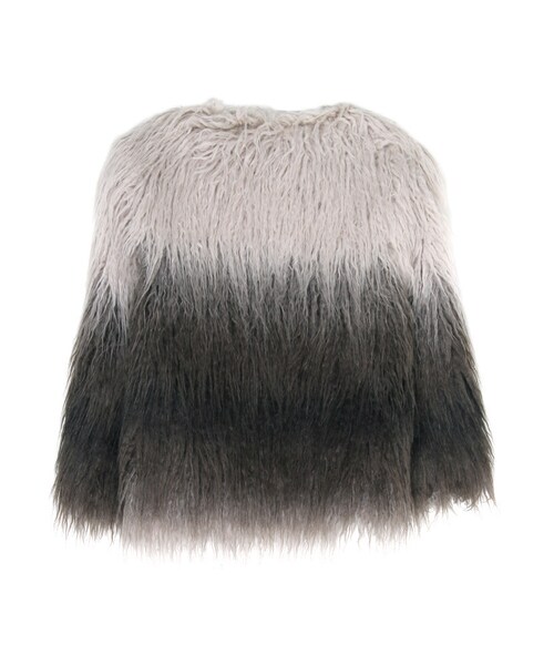 BORNY（ボルニー）の「ヴィーガンファーブルゾン（ジャケット/アウター・レディース・グレー/ベージュ・F）」の13枚目の写真