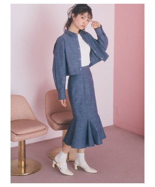 earth music&ecology（アースミュージックアンドエコロジー）の「ORientalTRaffic スクエアトゥパンプス（シューズ・アイボリー/ブラック/ピンク・S/M/L）」の9枚目の写真