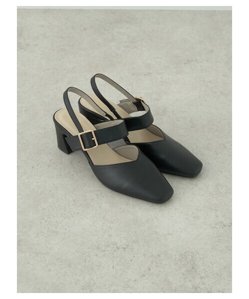 earth music&ecology（アースミュージックアンドエコロジー）の「ORientalTRaffic スクエアトゥパンプス（シューズ・アイボリー/ブラック/ピンク・S/M/L）」の19枚目の写真