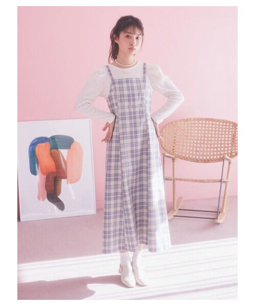 earth music&ecology（アースミュージックアンドエコロジー）の「ORientalTRaffic スクエアトゥパンプス（シューズ・アイボリー/ブラック/ピンク・S/M/L）」の8枚目の写真