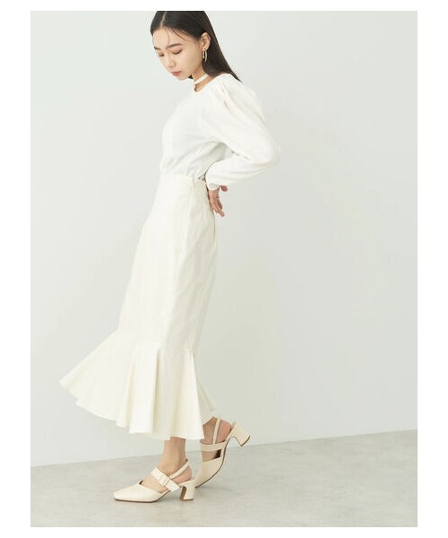 earth music&ecology（アースミュージックアンドエコロジー）の「ORientalTRaffic スクエアトゥパンプス（シューズ・アイボリー/ブラック/ピンク・S/M/L）」の4枚目の写真