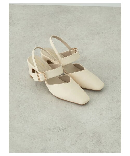 earth music&ecology（アースミュージックアンドエコロジー）の「ORientalTRaffic スクエアトゥパンプス（シューズ・アイボリー/ブラック/ピンク・S/M/L）」の18枚目の写真