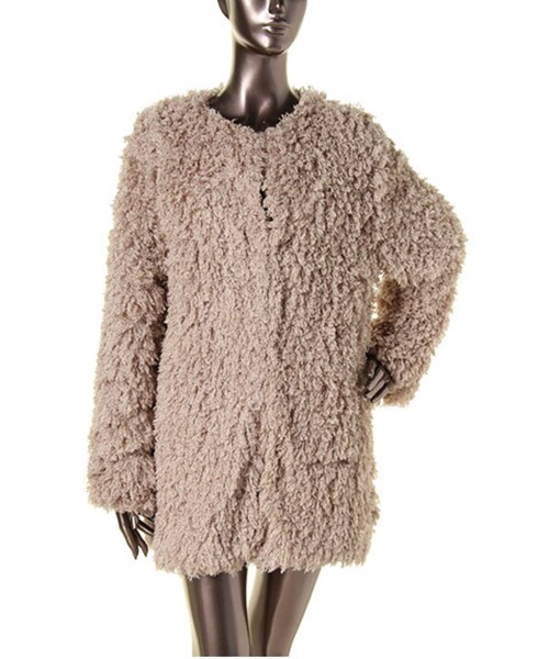 Chedel（チェデル）の「フェイクイチベットコート（ジャケット/アウター・レディース・ホワイト/ブラック/ベージュ・F）」の3枚目の写真