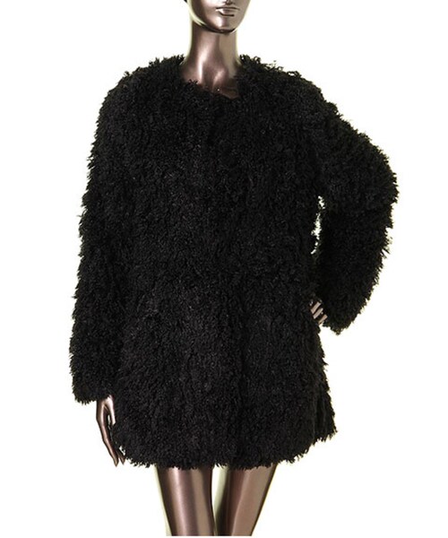 Chedel（チェデル）の「フェイクイチベットコート（ジャケット/アウター・レディース・ホワイト/ブラック/ベージュ・F）」の2枚目の写真