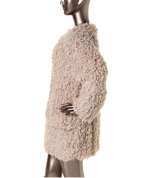 Chedel（チェデル）の「フェイクイチベットコート（ジャケット/アウター・レディース・ホワイト/ブラック/ベージュ・F）」の7枚目の写真