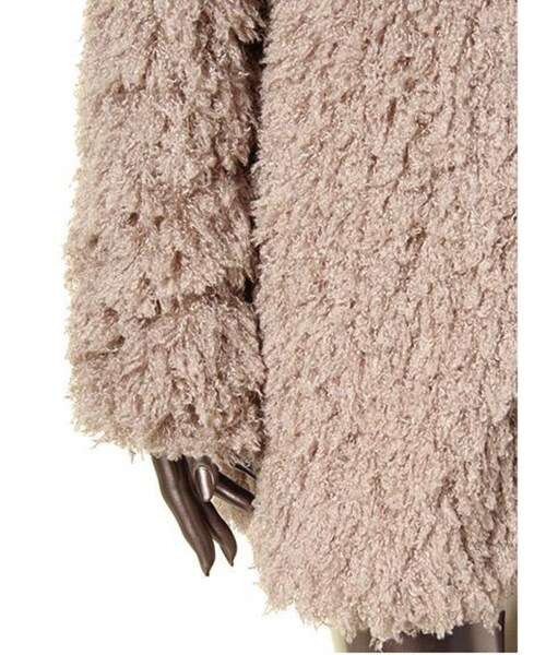 Chedel（チェデル）の「フェイクイチベットコート（ジャケット/アウター・レディース・ホワイト/ブラック/ベージュ・F）」の10枚目の写真