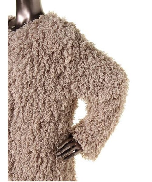 Chedel（チェデル）の「フェイクイチベットコート（ジャケット/アウター・レディース・ホワイト/ブラック/ベージュ・F）」の9枚目の写真