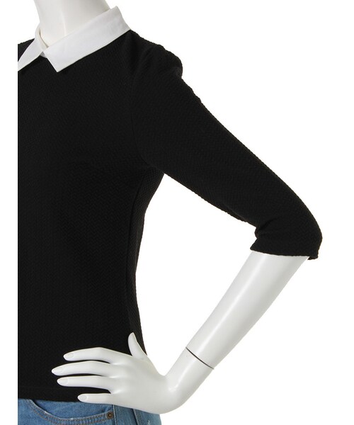 dazzlin（ダズリン）の「【dazzlin】襟付き7分袖TOPS（トップス・レディース・オフホワイト/ブラック/ボルドー・S/M）」の8枚目の写真