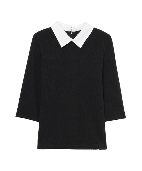 dazzlin（ダズリン）の「【dazzlin】襟付き7分袖TOPS（トップス・レディース・オフホワイト/ブラック/ボルドー・S/M）」の10枚目の写真