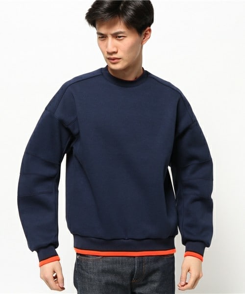 yoshiokubo(ヨシオクボ)の「yoshio kubo DOLMAN SLEEVE SWEAT(スウェット・メンズ・グレー/ネイビー・1/2)」の3枚目の写真