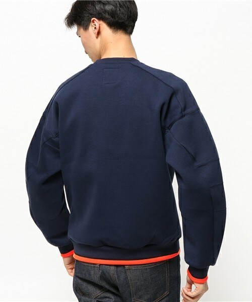 yoshiokubo(ヨシオクボ)の「yoshio kubo DOLMAN SLEEVE SWEAT(スウェット・メンズ・グレー/ネイビー・1/2)」の5枚目の写真