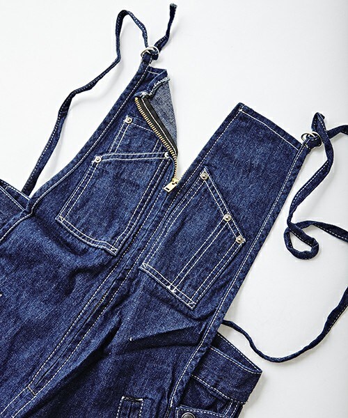 Johnbull Private labo（ジョンブルプライベートラボ）の「フレンチサロペット（サロペット/オーバーオール・レディース・インディゴブルー・SMALL/MEDIUM/LARGE/X-LARGE）」の11枚目の写真