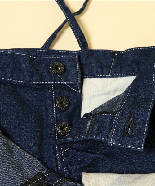 Johnbull Private labo（ジョンブルプライベートラボ）の「フレンチサロペット（サロペット/オーバーオール・レディース・インディゴブルー・SMALL/MEDIUM/LARGE/X-LARGE）」の6枚目の写真