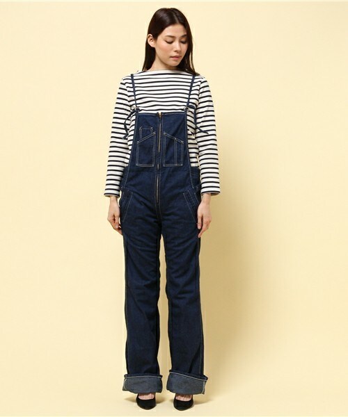 Johnbull Private labo（ジョンブルプライベートラボ）の「フレンチサロペット（サロペット/オーバーオール・レディース・インディゴブルー・SMALL/MEDIUM/LARGE/X-LARGE）」の12枚目の写真