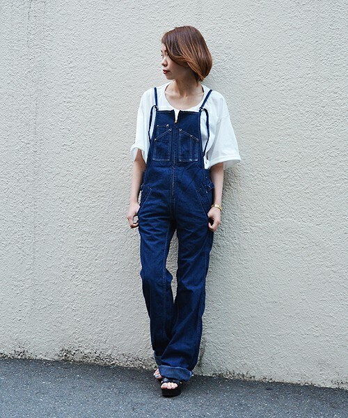 Johnbull Private labo（ジョンブルプライベートラボ）の「フレンチサロペット（サロペット/オーバーオール・レディース・インディゴブルー・SMALL/MEDIUM/LARGE/X-LARGE）」の7枚目の写真