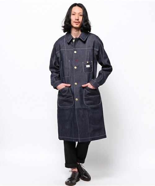 Johnbull Private labo(ジョンブルプライベートラボ)の「デニムワークコート(テーラードジャケット・メンズ・ノンウォッシュ・SMALL/MEDIUM/LARGE)」の5枚目の写真