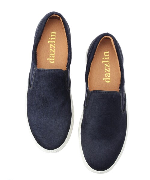 dazzlin（ダズリン）の「【goods】ハラコ風本革スリッポン（シューズ・レディース・ブラック/ネイビー/ブラウン/カーキ・S/M/L）」の4枚目の写真