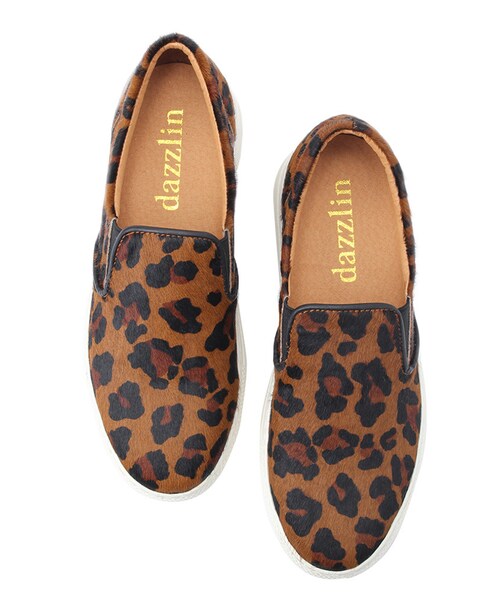 dazzlin（ダズリン）の「【goods】ハラコ風本革スリッポン（シューズ・レディース・ブラック/ネイビー/ブラウン/カーキ・S/M/L）」の2枚目の写真