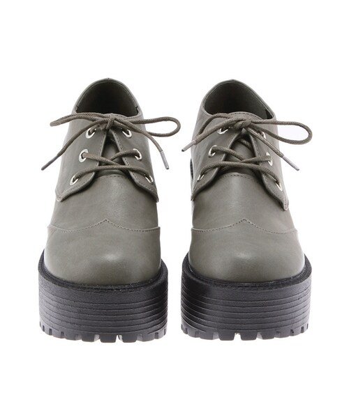 dazzlin（ダズリン）の「【goods】厚底ヒールショートブーツ（シューズ・レディース・グレー/ブラック/ベージュ・S/M/L）」の7枚目の写真