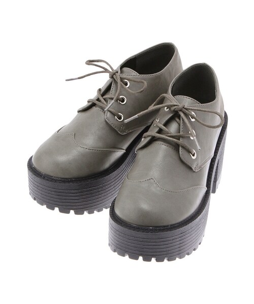 dazzlin（ダズリン）の「【goods】厚底ヒールショートブーツ（シューズ・レディース・グレー/ブラック/ベージュ・S/M/L）」の5枚目の写真