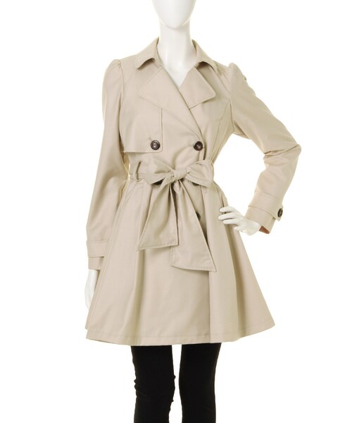 dazzlin（ダズリン）の「【dazzlin】丸襟ビックリボントレンチコート（ジャケット/アウター・レディース・ネイビー/ベージュ/キャメル・S/M）」の2枚目の写真