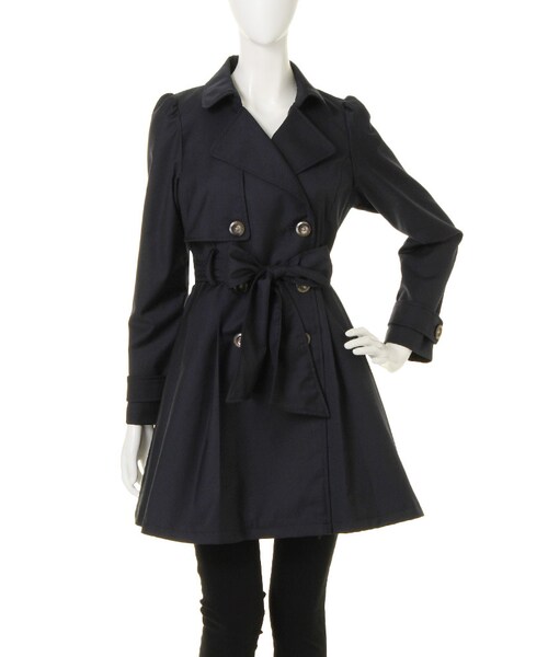 dazzlin（ダズリン）の「【dazzlin】丸襟ビックリボントレンチコート（ジャケット/アウター・レディース・ネイビー/ベージュ/キャメル・S/M）」の3枚目の写真