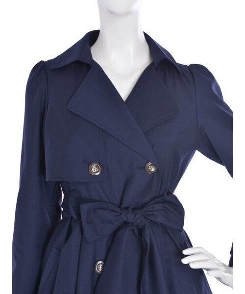 dazzlin（ダズリン）の「【dazzlin】丸襟ビックリボントレンチコート（ジャケット/アウター・レディース・ネイビー/ベージュ/キャメル・S/M）」の7枚目の写真