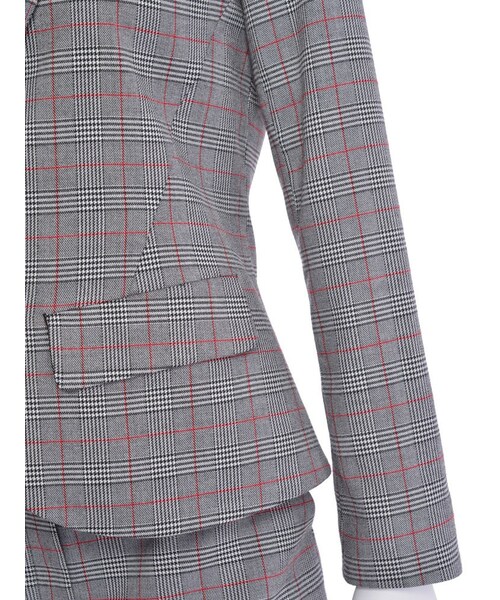 EATME（イートミー）の「バイカラーグレンチェックJK（ジャケット/アウター・レディース・グレー/ブラウン・S/M）」の11枚目の写真