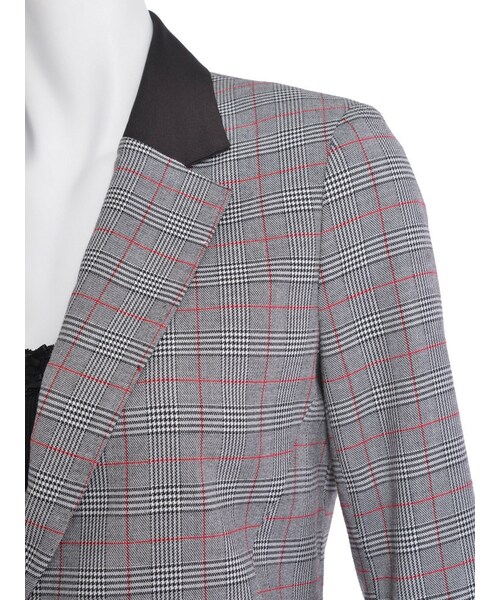 EATME（イートミー）の「バイカラーグレンチェックJK（ジャケット/アウター・レディース・グレー/ブラウン・S/M）」の12枚目の写真