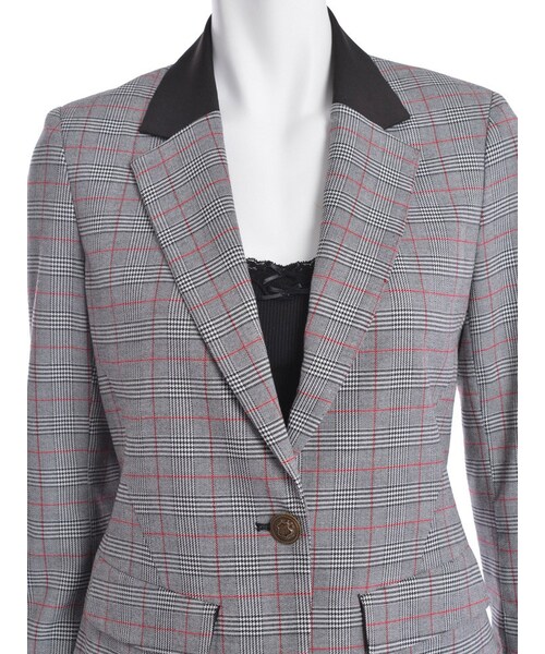 EATME（イートミー）の「バイカラーグレンチェックJK（ジャケット/アウター・レディース・グレー/ブラウン・S/M）」の9枚目の写真