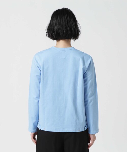 BEAVER（ビーバー）の「B omnivore/ビーオムニボー ドットボタンカーディガン（トップス・ブラック/ライトブルー・1）」の8枚目の写真