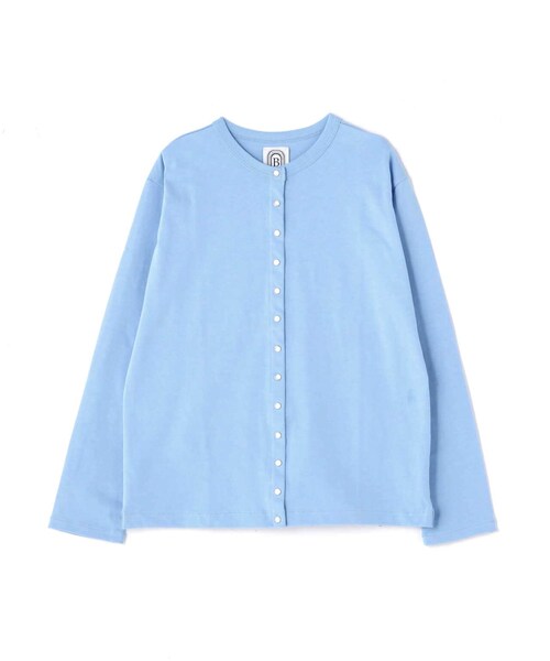 BEAVER（ビーバー）の「B omnivore/ビーオムニボー ドットボタンカーディガン（トップス・ブラック/ライトブルー・1）」の12枚目の写真