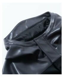 hide ラインパーカー レザー 黒 glamb Lサイズ Amazon.co.jp: glamb hide Leather Line Parkaヒデレザーライン