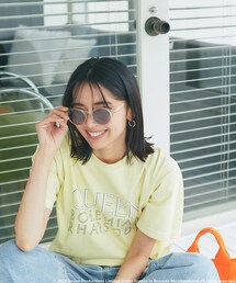 予約【都会的な雰囲気に仕上げてくれる】ベージュフレームサングラス