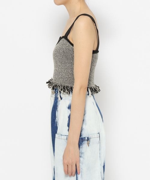 PAGEBOY（ページボーイ）の「メランジフリンジビスチェ（トップス・レディース・オフホワイト05/ブラック09/ピンク25・F）」の17枚目の写真