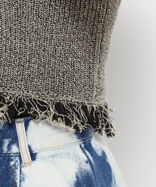 PAGEBOY（ページボーイ）の「メランジフリンジビスチェ（トップス・レディース・オフホワイト05/ブラック09/ピンク25・F）」の22枚目の写真