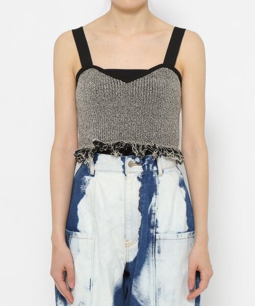 PAGEBOY（ページボーイ）の「メランジフリンジビスチェ（トップス・レディース・オフホワイト05/ブラック09/ピンク25・F）」の16枚目の写真