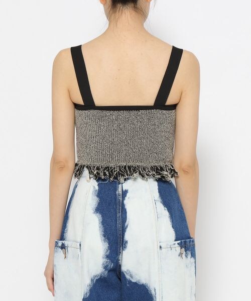 PAGEBOY（ページボーイ）の「メランジフリンジビスチェ（トップス・レディース・オフホワイト05/ブラック09/ピンク25・F）」の18枚目の写真