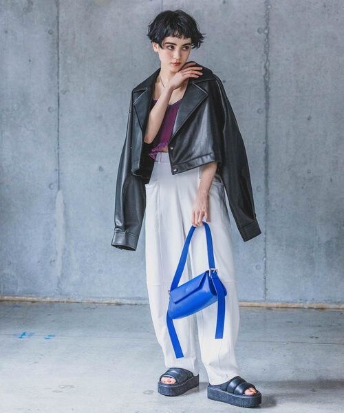 PAGEBOY（ページボーイ）の「メランジフリンジビスチェ（トップス・レディース・オフホワイト05/ブラック09/ピンク25・F）」の15枚目の写真