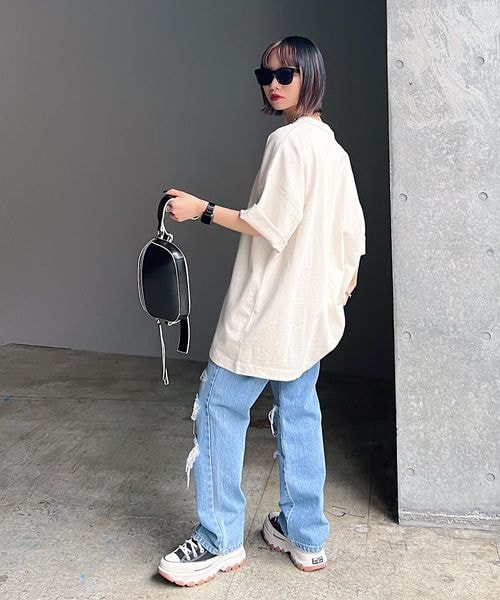 PAGEBOY（ページボーイ）の「ルーズルーズT（トップス・レディース・オフホワイト05/ブラック09/オートミール50/イエロー71/ミント81・F）」の20枚目の写真