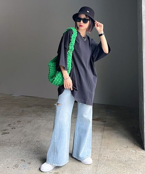 PAGEBOY（ページボーイ）の「ルーズルーズT（トップス・レディース・オフホワイト05/ブラック09/オートミール50/イエロー71/ミント81・F）」の15枚目の写真